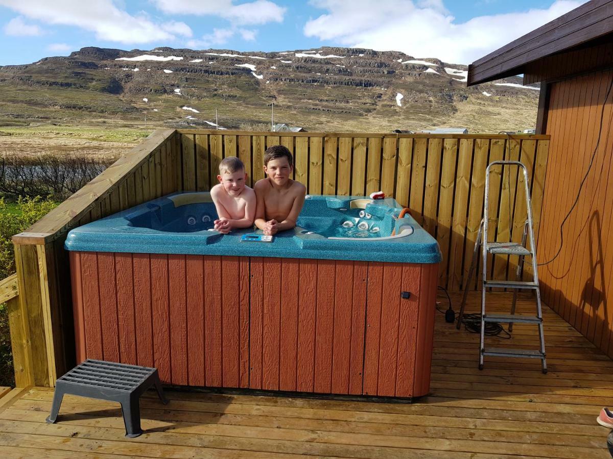 Villa Hvammur 1 With Private Hot Tub Drangsnes Exterior foto